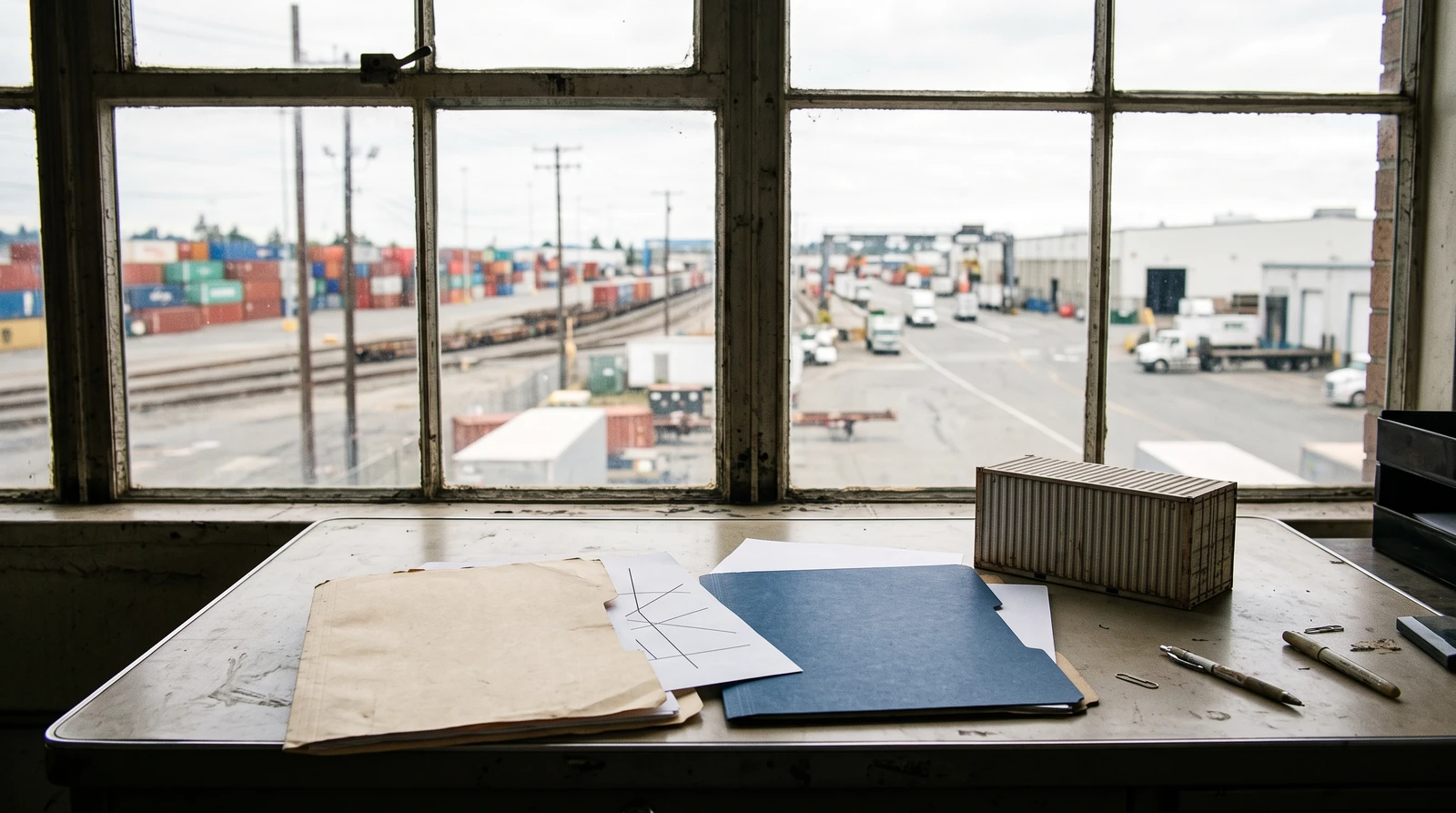 Documents et matériel de planification d’un transport par conteneur au Québec.