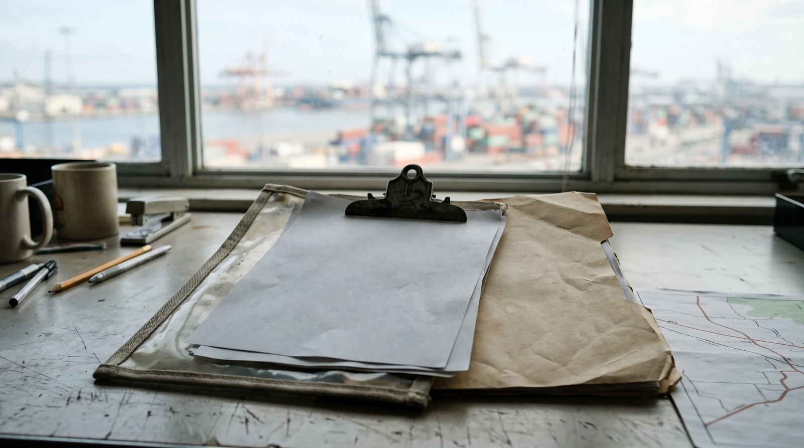 Documents et matériel de planification d’un transport par conteneur au Québec.